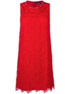 Ermanno Ermanno - Embellished Neck Lace Dress - Women - Polyester - 40, Red, Polyester
