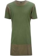Mihara Yasuhiro Bicolour T-shirt, Men's, Size: 50, Green, Cotton
