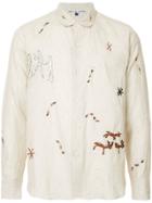 Jupe By Jackie Embroidered Caveman Shirt - Brown