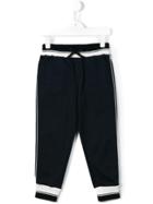 Dolce & Gabbana Kids Striped Trim Track Pants - Blue