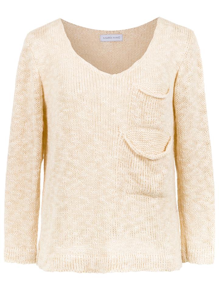 Mara Mac Long Sleeved Knit Blouse - Nude & Neutrals