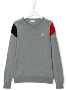 Moncler Kids Teen Crew Neck Jumper - Grey