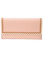 Loeffler Randall Scallop-trim Everything Wallet - Pink