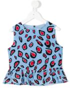 Msgm Kids - Printed Top - Kids - Silk - 8 Yrs, Blue