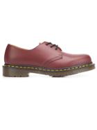Dr. Martens Stitch Detailed Derby Shoes - Red