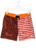 Vingino - Teen Color Block Swim Shorts - Kids - Polyester - 16 Yrs, Yellow/orange