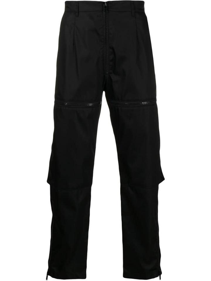 Prada Zip Detailed Trousers - Black