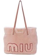 Miu Miu My Miu Shearling Tote Bag - Pink & Purple