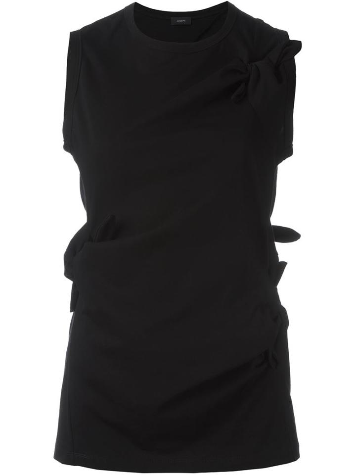 Joseph Knot Detail Tank Top, Women's, Size: M, Black, Cotton