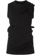 Joseph Knot Detail Tank Top, Women's, Size: M, Black, Cotton