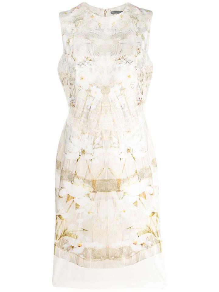 Alexander Mcqueen Pale Ophelia Midi Dress - Neutrals