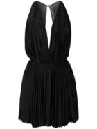 Alaïa Pre-owned 1990's Sheer Pleated Mini Dress - Black
