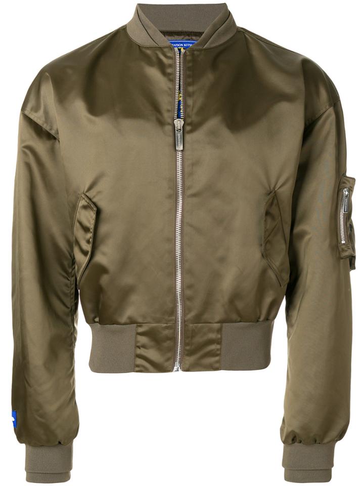 Maison Kitsuné X Ader Error Zipped Bomber Jacket - Green