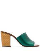 Chie Mihara Henji Posh Mules - Green