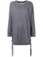 Dkny Side Lace-up Details Dress - Grey