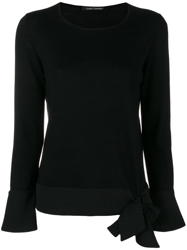 Luisa Cerano Tie Side Jumper - Black