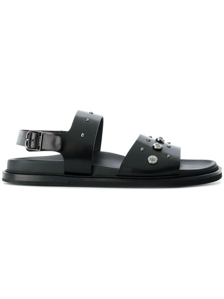 Versace Flat Medusa Sandals - Black