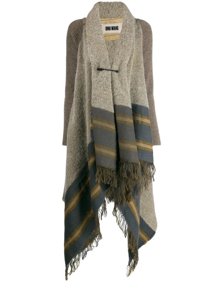 Uma Wang Scarf Detail Cardi-coat - Neutrals