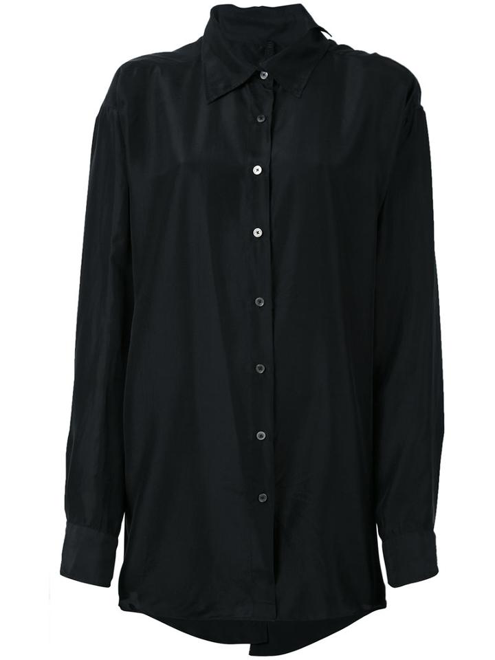 Unravel Project - Oversize Shirt - Women - Silk - 36, Women's, Black, Silk