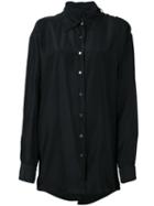 Unravel Project - Oversize Shirt - Women - Silk - 36, Women's, Black, Silk