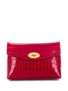 Mulberry Darley Croc-effect Cosmetic Pouch - Red