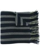 Odeeh Striped Tassel Scarf, Women's, Blue, Cashmere/wool