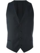 Armani Collezioni Formal Waistcoat, Men's, Size: 48, Grey, Viscose/virgin Wool