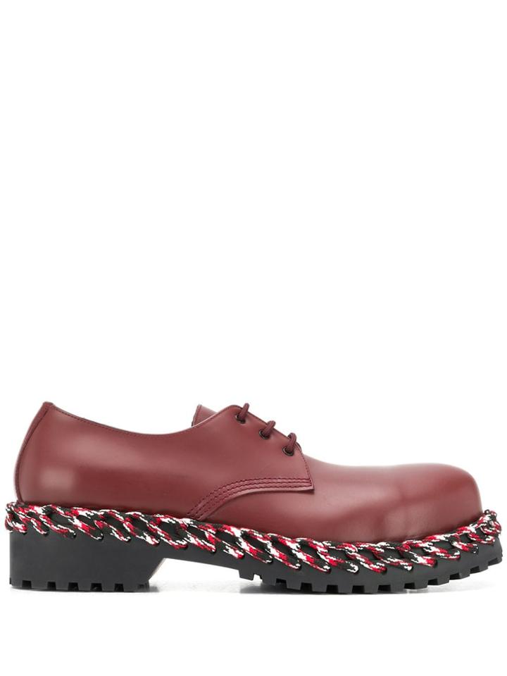 Balenciaga Laces Derby Shoes - Red