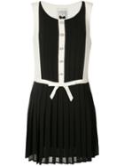 Edward Achour Paris - Pleated Bow Dress - Women - Polyester - 36, Black, Polyester