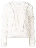 Iro Cut-detail Knitted Sweater - White