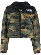 The North Face Camouflage Print Padded Jacket - Green