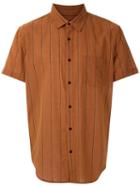Osklen Striped Short Sleeved Shirt - Brown