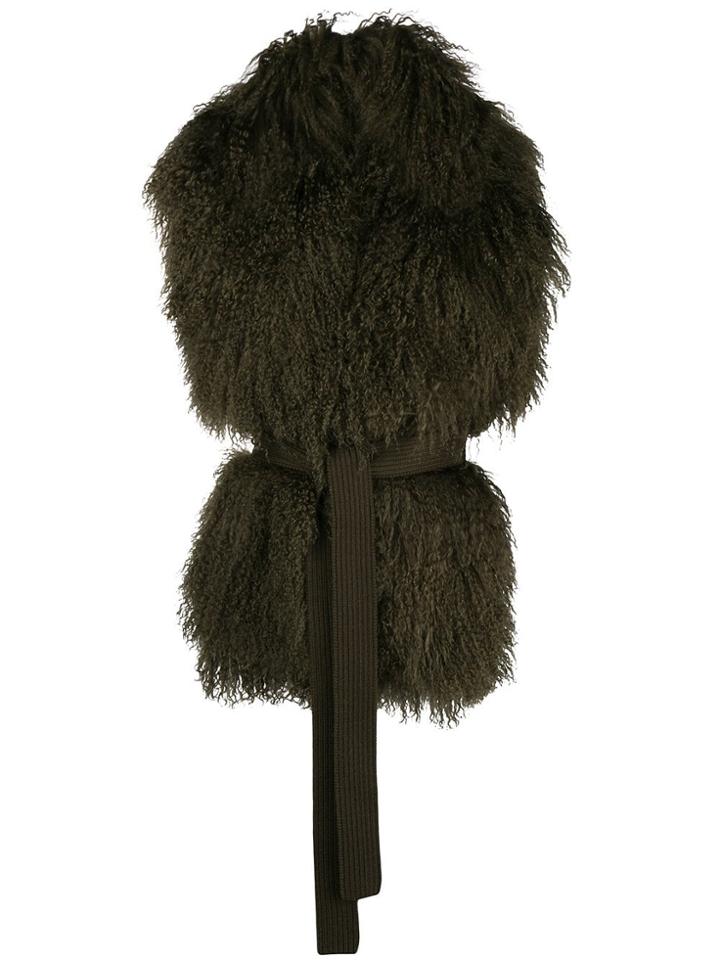 P.a.r.o.s.h. Long Belted Stole - Green