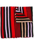 Sonia Rykiel Striped Colour Block Scarf, Women's, Black, Wool