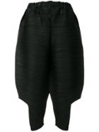 Pleats Please By Issey Miyake Baggy Cropped Trousers - Black