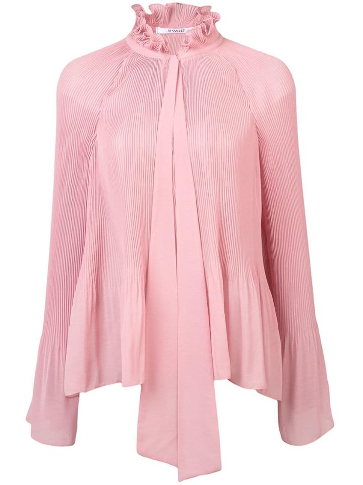 Derek Lam 10 Crosby Ruffle Collar Pleated Blouse - Pink