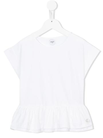 Parrot Kids Ruffled T-shirt, Girl's, Size: 6 Yrs, White