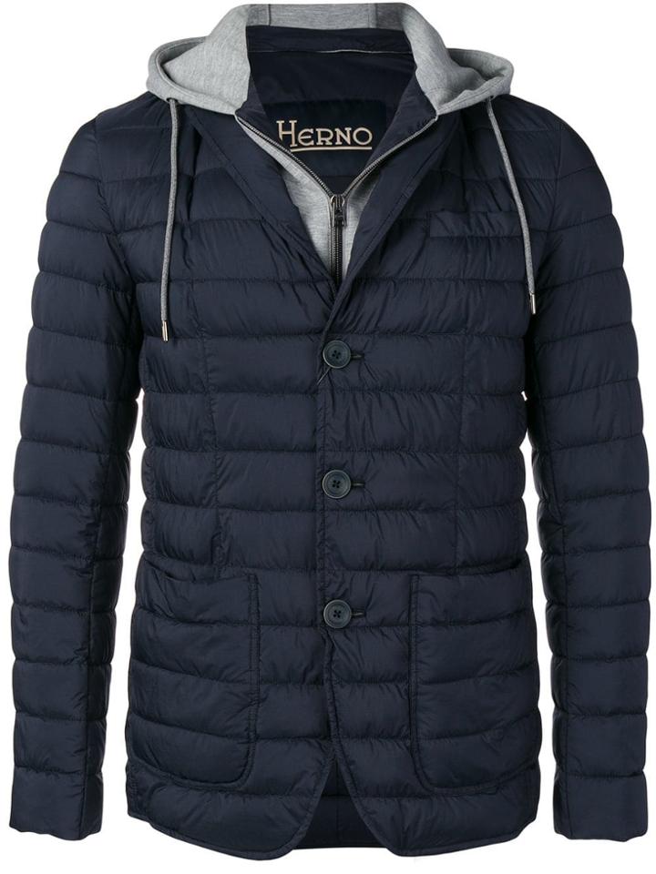 Herno Slim Padded Jacket - Blue