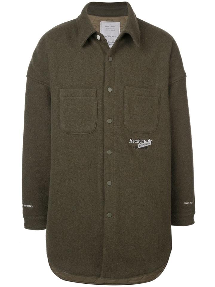 Readymade Oversized Button Down Shirt - Green