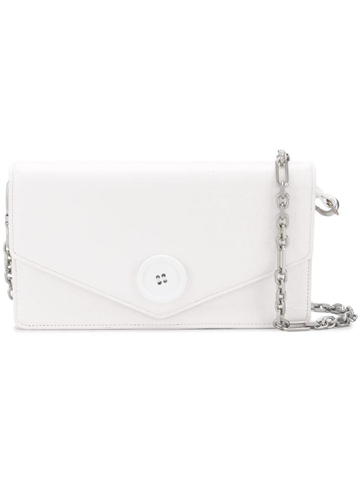 Maison Margiela Embossed Button Crossbody - White