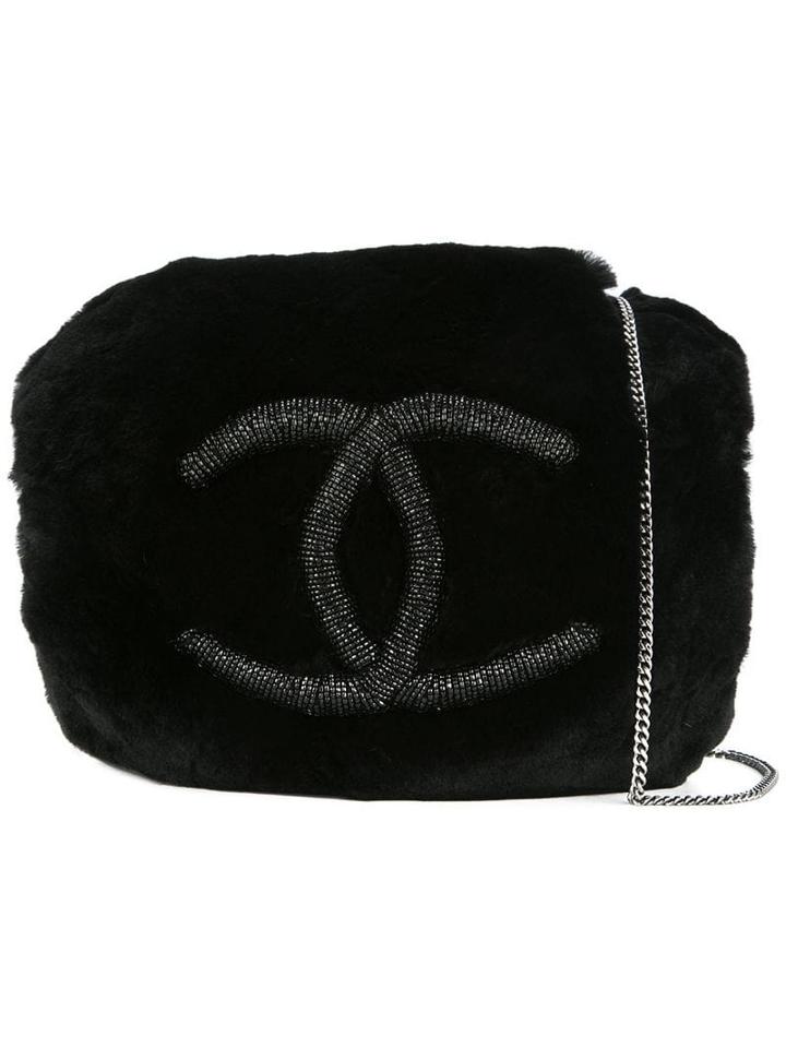 Chanel Pre-owned Bead Cc Arm Sleeve Chain Shoulder Bag - Black