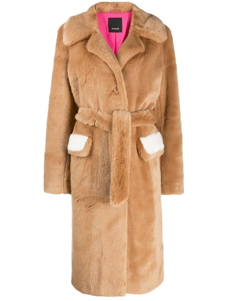 Pinko Oversized Coat - Neutrals