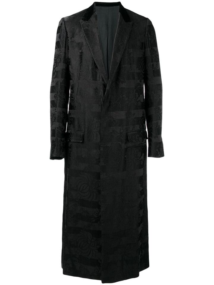 Haider Ackermann Floral Print Coat - Black