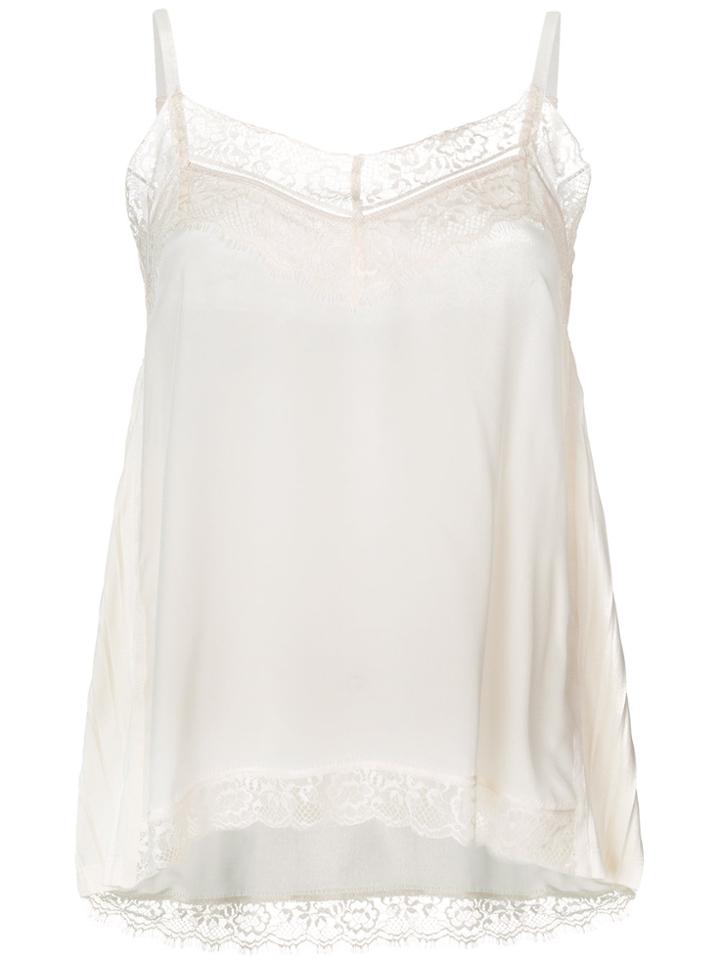 Twin-set Lace-hem Camisole Top - White
