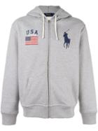 Polo Ralph Lauren Embroidered Logo Hoodie, Men's, Size: Medium, Grey, Cotton/polyester