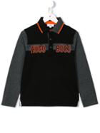 Boss Kids Long Sleeved Logo Polo, Boy's, Size: 12 Yrs, Grey