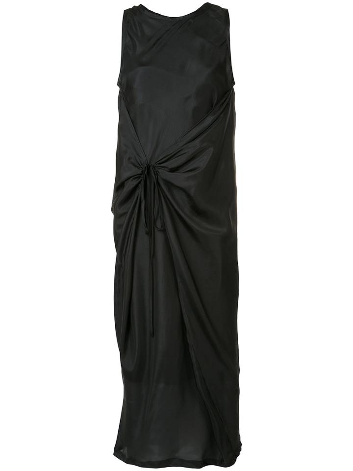 Haider Ackermann Gathered Detail Shift Dress, Women's, Size: 38, Black, Silk