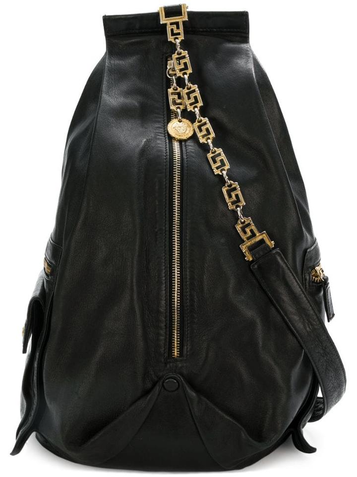 Versace Pre-owned Chain Strap Backpack - Black