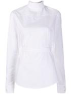 Coperni High-neck Asymmetric Shirt - White