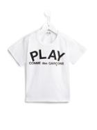 Comme Des Garçons Play Kids - Logo Print T-shirt - Kids - Cotton - 2 Yrs, White